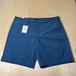 UNTUCKit Mens 40 Slate‎ Blue Performance Shorts Lightweight Casual